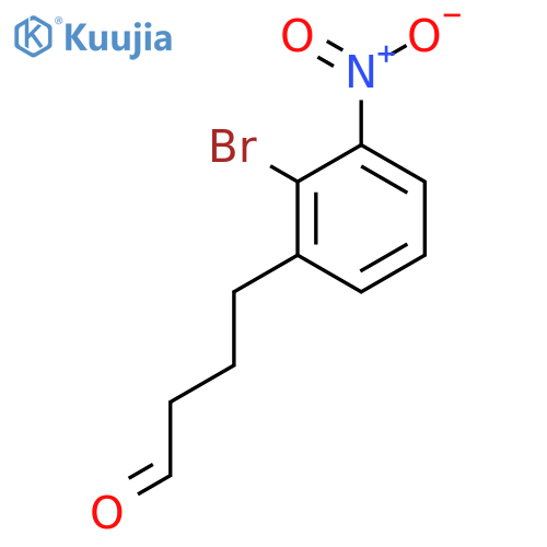4-(2-bromo-3-nitrophenyl)butanal structure