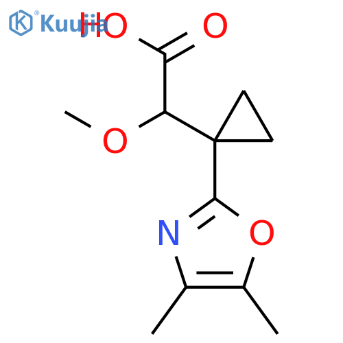 2-1-(dimethyl-1,3-oxazol-2-yl)cyclopropyl-2-methoxyacetic acid structure