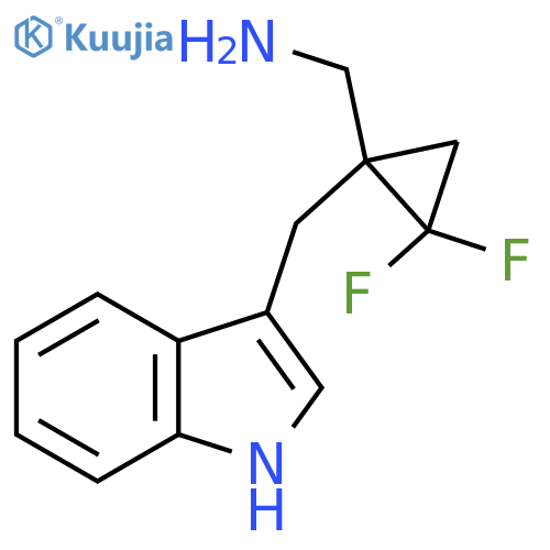 {2,2-difluoro-1-(1H-indol-3-yl)methylcyclopropyl}methanamine structure