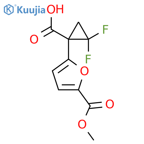 2,2-difluoro-1-5-(methoxycarbonyl)furan-2-ylcyclopropane-1-carboxylic acid structure