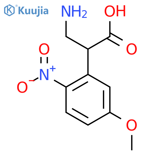 3-amino-2-(5-methoxy-2-nitrophenyl)propanoic acid structure