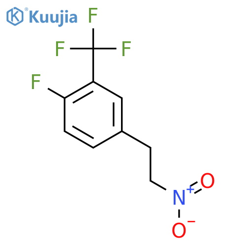 1-fluoro-4-(2-nitroethyl)-2-(trifluoromethyl)benzene structure