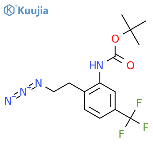 tert-butyl N-2-(2-azidoethyl)-5-(trifluoromethyl)phenylcarbamate structure
