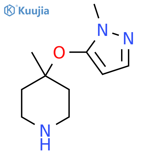 4-methyl-4-(1-methyl-1H-pyrazol-5-yl)oxypiperidine structure