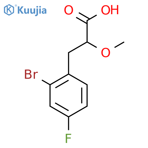 3-(2-bromo-4-fluorophenyl)-2-methoxypropanoic acid structure