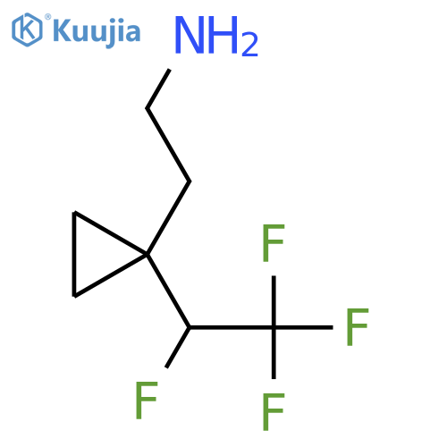 2-1-(1,2,2,2-tetrafluoroethyl)cyclopropylethan-1-amine structure
