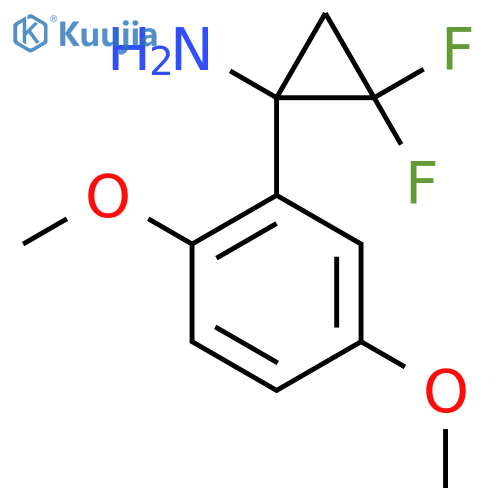 1-(2,5-dimethoxyphenyl)-2,2-difluorocyclopropan-1-amine structure