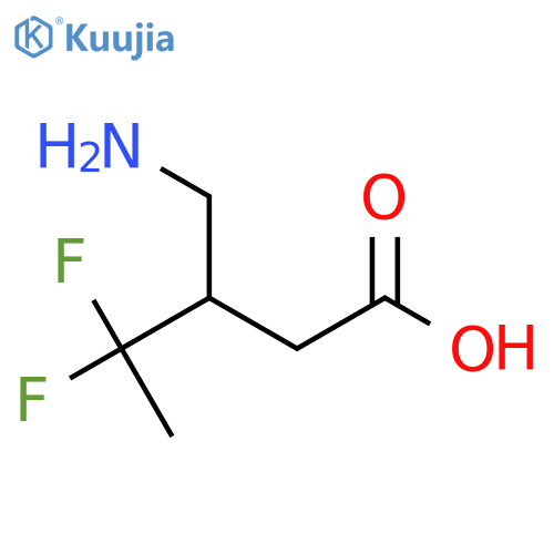 3-(aminomethyl)-4,4-difluoropentanoic acid structure