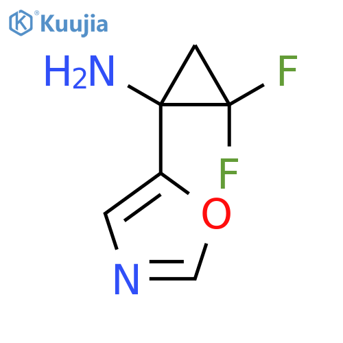 2,2-difluoro-1-(1,3-oxazol-5-yl)cyclopropan-1-amine structure
