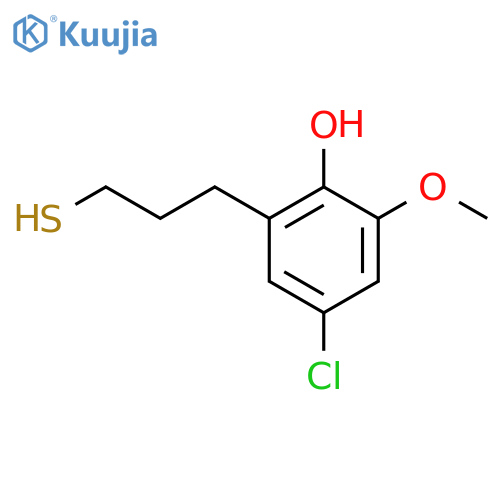 4-chloro-2-methoxy-6-(3-sulfanylpropyl)phenol structure
