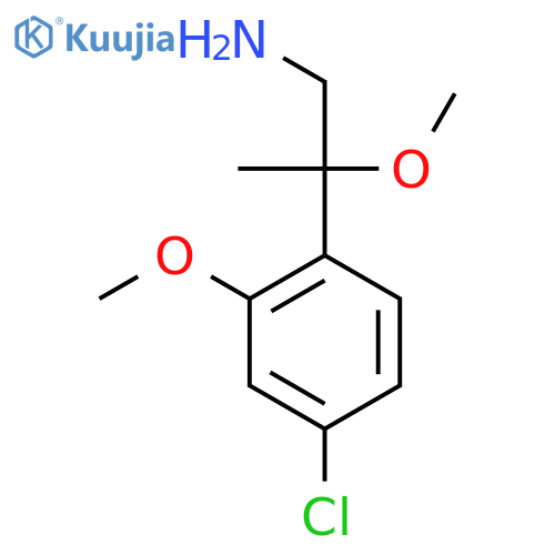 2-(4-chloro-2-methoxyphenyl)-2-methoxypropan-1-amine structure