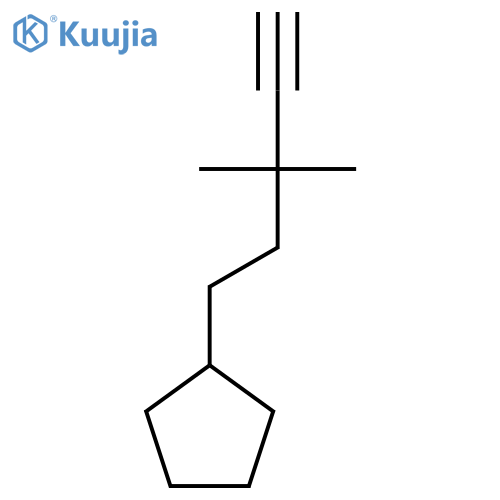 (3,3-dimethylpent-4-yn-1-yl)cyclopentane structure