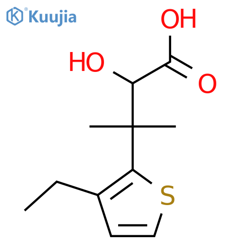 3-(3-ethylthiophen-2-yl)-2-hydroxy-3-methylbutanoic acid structure