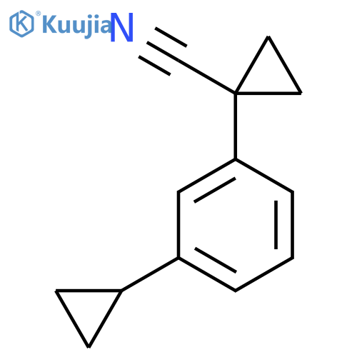 1-(3-cyclopropylphenyl)cyclopropane-1-carbonitrile structure