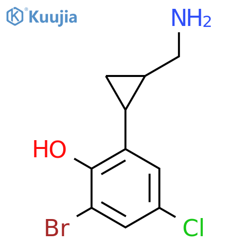 2-2-(aminomethyl)cyclopropyl-6-bromo-4-chlorophenol structure