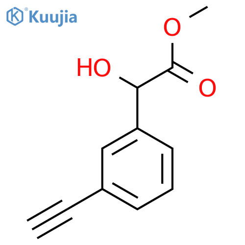 methyl 2-(3-ethynylphenyl)-2-hydroxyacetate structure