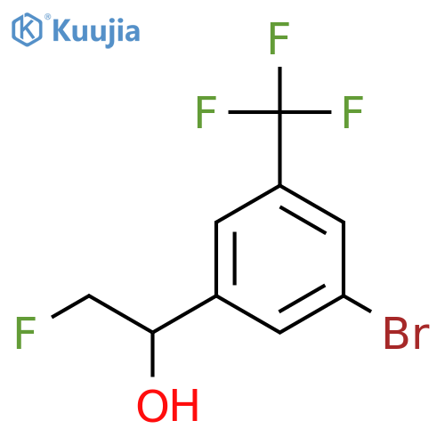 1-3-bromo-5-(trifluoromethyl)phenyl-2-fluoroethan-1-ol structure