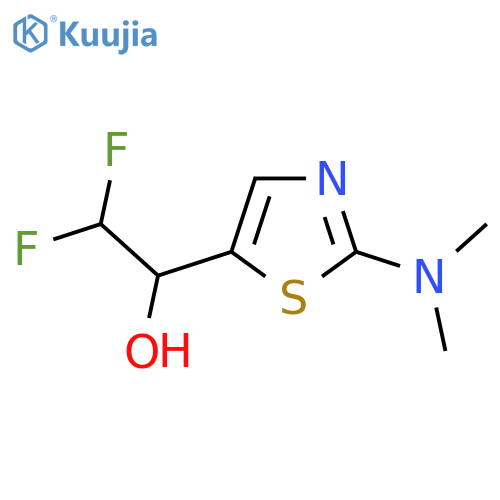 1-[2-(Dimethylamino)-1,3-thiazol-5-yl]-2,2-difluoroethan-1-ol structure