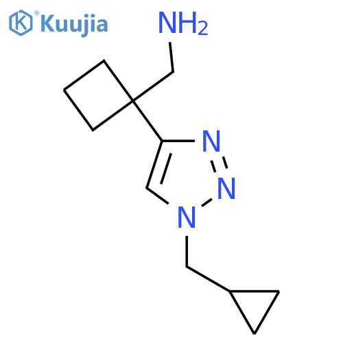 {1-1-(cyclopropylmethyl)-1H-1,2,3-triazol-4-ylcyclobutyl}methanamine structure