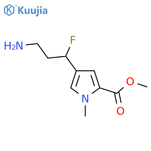 methyl 4-(3-amino-1-fluoropropyl)-1-methyl-1H-pyrrole-2-carboxylate structure