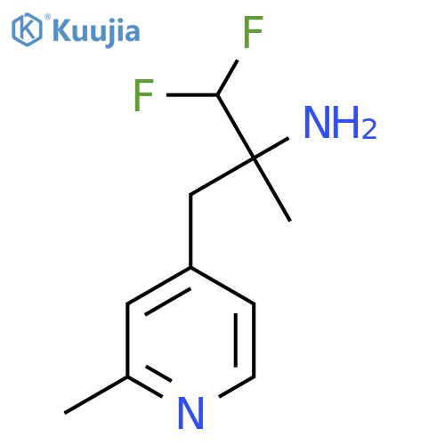 1,1-difluoro-2-methyl-3-(2-methylpyridin-4-yl)propan-2-amine structure