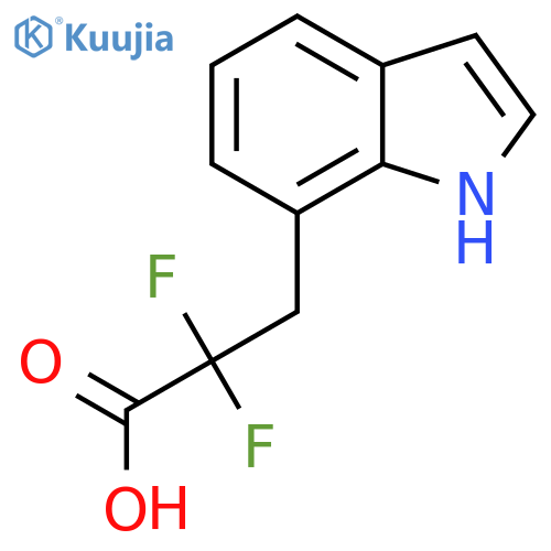 2,2-difluoro-3-(1H-indol-7-yl)propanoic acid structure