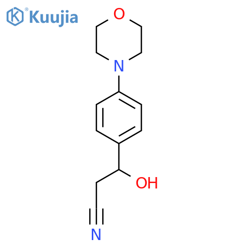 3-hydroxy-3-4-(morpholin-4-yl)phenylpropanenitrile structure