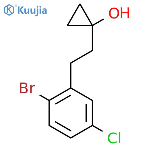 1-2-(2-bromo-5-chlorophenyl)ethylcyclopropan-1-ol structure