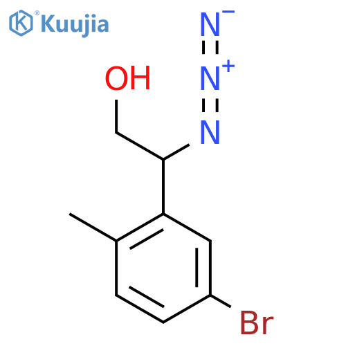 2-azido-2-(5-bromo-2-methylphenyl)ethan-1-ol structure