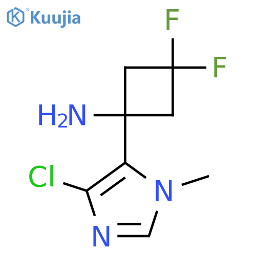 1-(4-chloro-1-methyl-1H-imidazol-5-yl)-3,3-difluorocyclobutan-1-amine structure