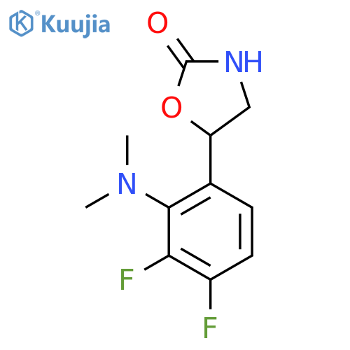 5-2-(dimethylamino)-3,4-difluorophenyl-1,3-oxazolidin-2-one structure