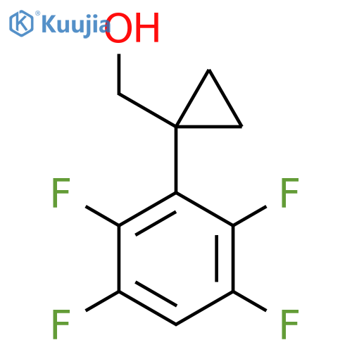 1-(2,3,5,6-tetrafluorophenyl)cyclopropylmethanol structure