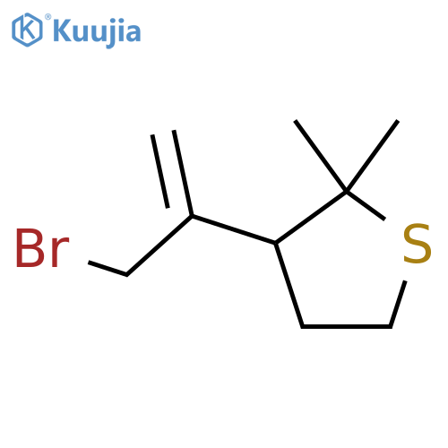 3-(3-bromoprop-1-en-2-yl)-2,2-dimethylthiolane structure