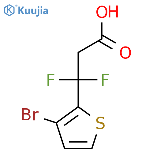 3-(3-bromothiophen-2-yl)-3,3-difluoropropanoic acid structure