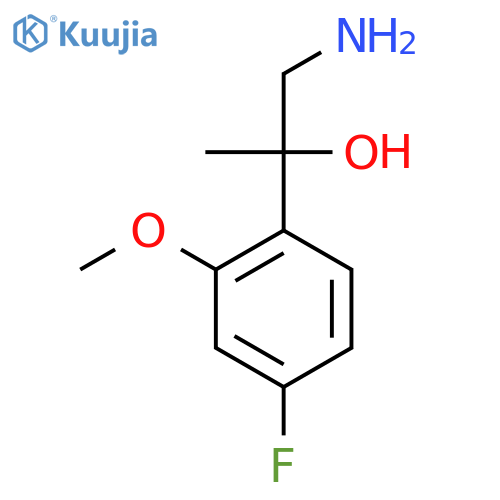 1-amino-2-(4-fluoro-2-methoxyphenyl)propan-2-ol structure