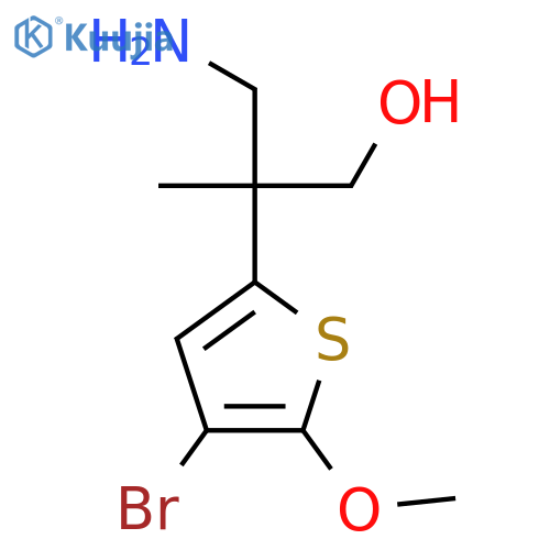 3-amino-2-(4-bromo-5-methoxythiophen-2-yl)-2-methylpropan-1-ol structure