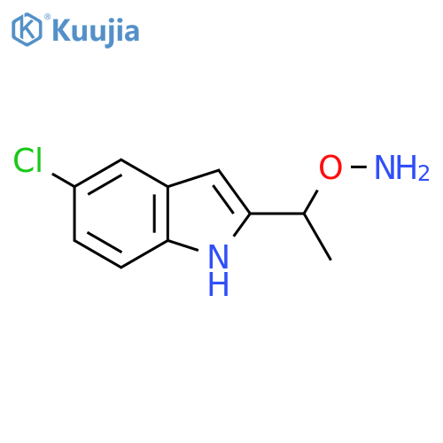 O-1-(5-chloro-1H-indol-2-yl)ethylhydroxylamine structure