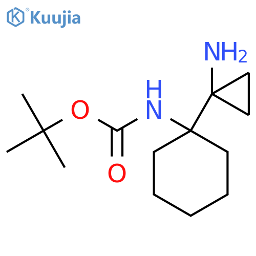 tert-butyl N-1-(1-aminocyclopropyl)cyclohexylcarbamate structure
