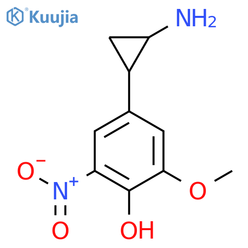 4-(2-aminocyclopropyl)-2-methoxy-6-nitrophenol structure