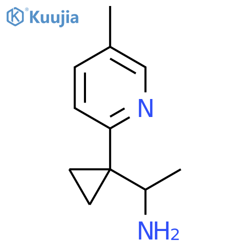 1-1-(5-methylpyridin-2-yl)cyclopropylethan-1-amine structure