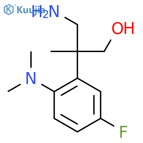 3-amino-2-2-(dimethylamino)-5-fluorophenyl-2-methylpropan-1-ol structure