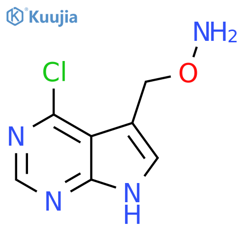 O-({4-chloro-7H-pyrrolo2,3-dpyrimidin-5-yl}methyl)hydroxylamine structure