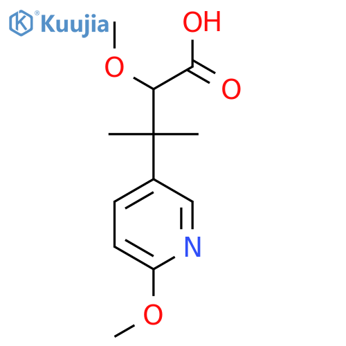 2-methoxy-3-(6-methoxypyridin-3-yl)-3-methylbutanoic acid structure