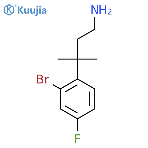 3-(2-Bromo-4-fluorophenyl)-3-methylbutan-1-amine structure