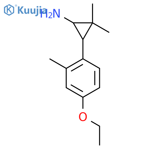 3-(4-ethoxy-2-methylphenyl)-2,2-dimethylcyclopropan-1-amine structure