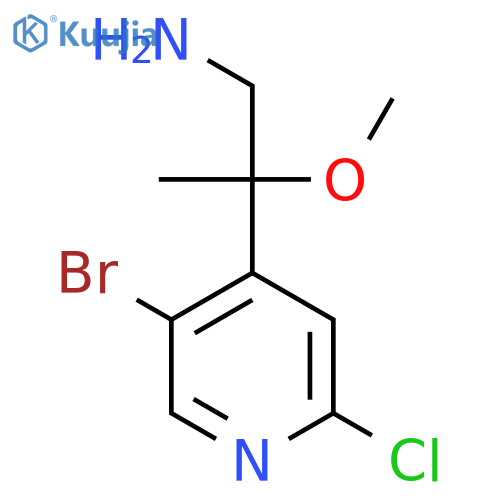 2-(5-Bromo-2-chloropyridin-4-yl)-2-methoxypropan-1-amine structure