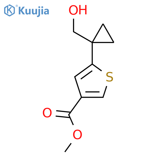 methyl 5-1-(hydroxymethyl)cyclopropylthiophene-3-carboxylate structure