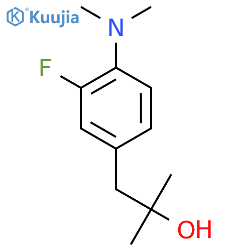 1-4-(dimethylamino)-3-fluorophenyl-2-methylpropan-2-ol structure