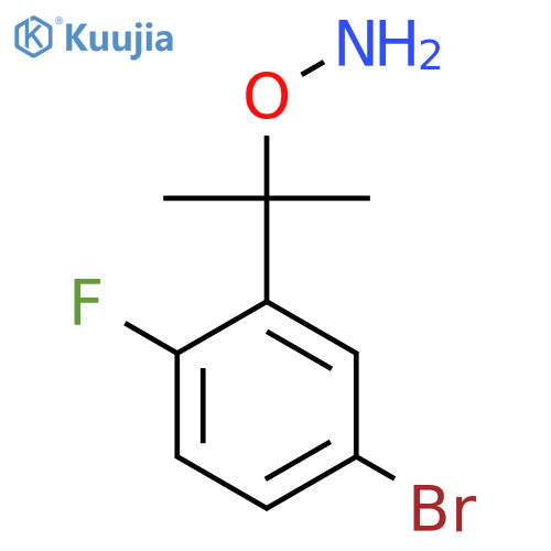 O-2-(5-bromo-2-fluorophenyl)propan-2-ylhydroxylamine structure