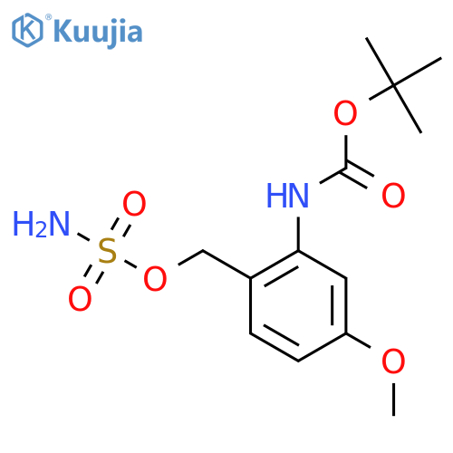 tert-butyl N-{5-methoxy-2-(sulfamoyloxy)methylphenyl}carbamate structure